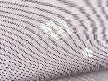 平和屋着物＊夏物　小紋　絽　源氏香花文　洗える着物　BAAX3965yc