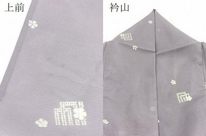 平和屋着物＊夏物　小紋　絽　源氏香花文　洗える着物　BAAX3965yc