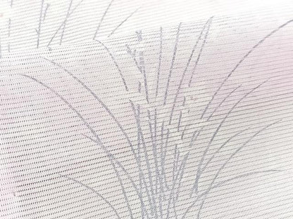 平和屋着物＊夏物　小紋　絽　草花文　洗える着物　BAAX3970yc