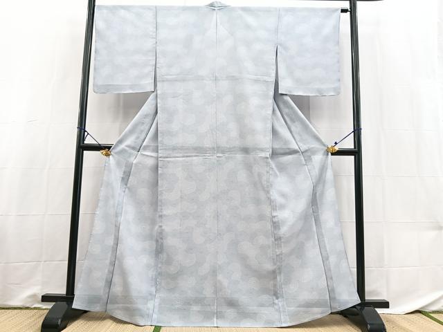 平和屋着物＊夏物　小紋　絽　菊尽くし　洗える着物　BAAX3971yc