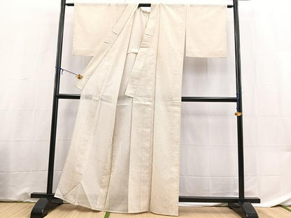 平和屋着物＊夏物　小紋　絽　こぼれ松文　洗える着物　BAAX3972yc