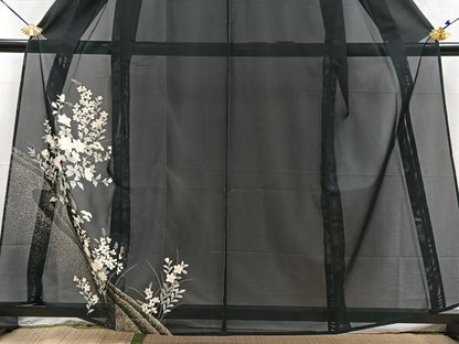 平和屋着物＊夏物　訪問着　絽　秋草文　洗える着物　BAAX3974yc