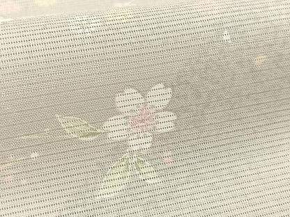 平和屋着物＊夏物　小紋　絽　重ね山花文　洗える着物　BAAX3975yc