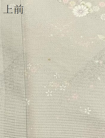 平和屋着物＊夏物　小紋　絽　重ね山花文　洗える着物　BAAX3975yc