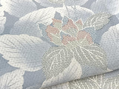 平和屋着物＊夏物　小紋　草花文　洗える着物　BAAX3976yc