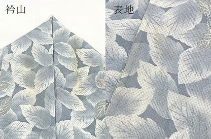 平和屋着物＊夏物　小紋　草花文　洗える着物　BAAX3976yc