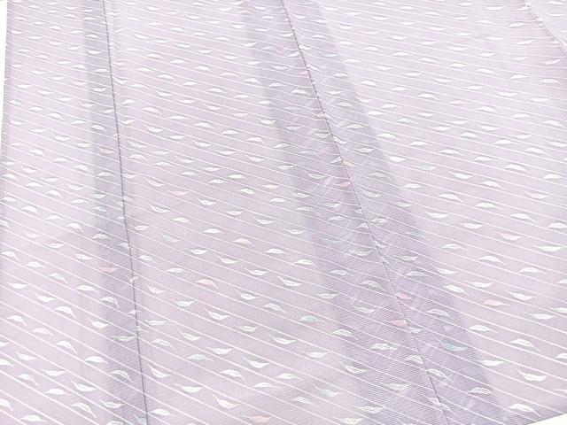 平和屋着物＊夏物　小紋　絽　舞葉文　洗える着物　BAAX3977yc