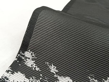 平和屋着物＊夏物　小紋　絽　霞文　黒地　洗える着物　BAAX3982yc