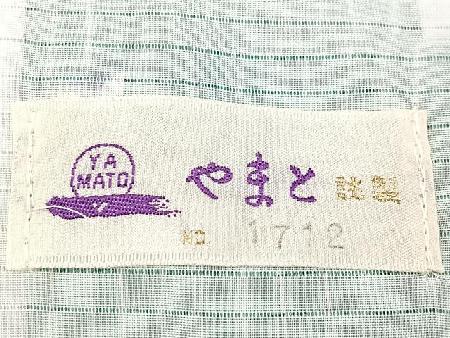 平和屋着物＊夏物　小紋　絽　雪芝文　やまと誂製　洗える着物　BAAX3983yc