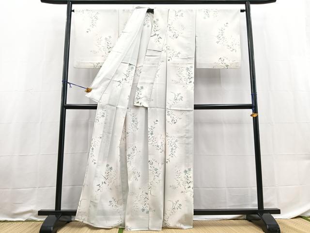 平和屋着物＊夏物　小紋　絽　撫子　暈し染め　洗える着物　BAAX3985yc