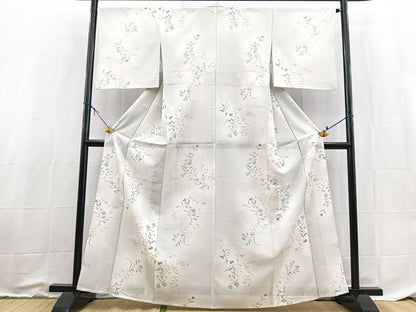 平和屋着物＊夏物　小紋　絽　撫子　暈し染め　洗える着物　BAAX3985yc