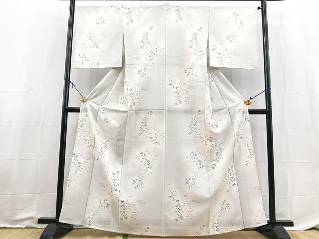 平和屋着物＊夏物　小紋　絽　撫子　暈し染め　洗える着物　BAAX3985yc
