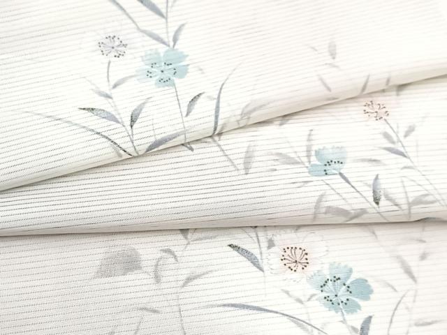 平和屋着物＊夏物　小紋　絽　撫子　暈し染め　洗える着物　BAAX3985yc