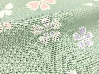 平和屋着物＊夏物　小紋　絽　舞桜文　洗える着物　BAAX3989yc