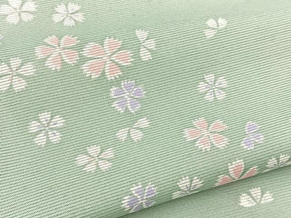 平和屋着物＊夏物　小紋　絽　舞桜文　洗える着物　BAAX3989yc