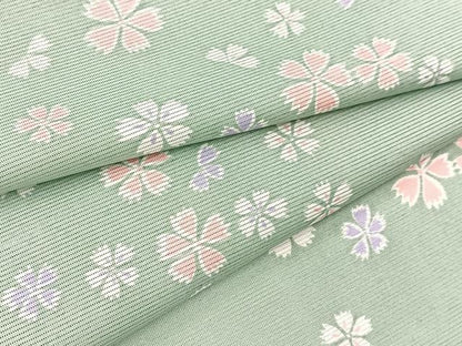 平和屋着物＊夏物　小紋　絽　舞桜文　洗える着物　BAAX3989yc