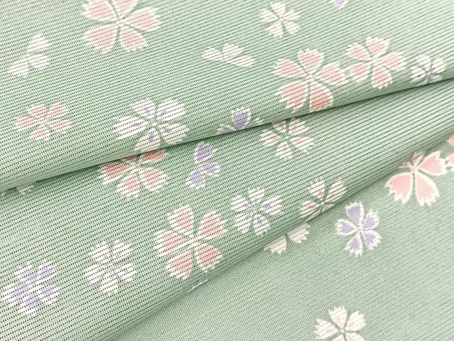 平和屋着物＊夏物　小紋　絽　舞桜文　洗える着物　BAAX3989yc