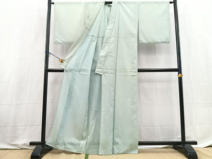 平和屋着物＊夏物　小紋　絽　縞　洗える着物　BAAX3993yc