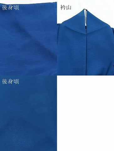 平和屋着物＊夏物　色無地　絽　瑠璃紺色　正絹　逸品　BAAX3995yc