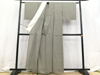 平和屋着物＊夏物　色無地　絽　灰汁色　やまと誂製　正絹　逸品　BAAX3996yc