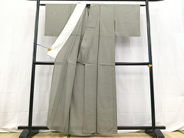 平和屋着物＊夏物　色無地　絽　灰汁色　やまと誂製　正絹　逸品　BAAX3996yc