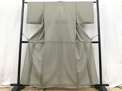 平和屋着物＊夏物　色無地　絽　灰汁色　やまと誂製　正絹　逸品　BAAX3996yc