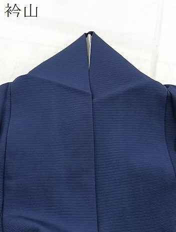 平和屋着物＊夏物　色無地　絽　紺藍色　正絹　逸品　BAAX3998yc