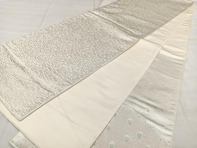 平和屋着物◎西陣　太鼓柄袋帯　唐織　孔雀文　金銀糸　正絹　逸品　BAAX4013qw