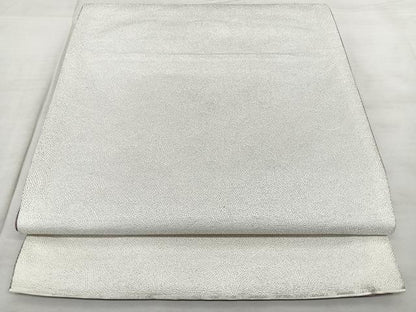 平和屋着物◎全通柄袋帯　はなくじゃく　鮫小紋柄　銀糸　正絹　逸品　BAAX4017qw