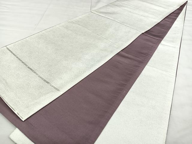 平和屋着物◎全通柄袋帯　はなくじゃく　鮫小紋柄　銀糸　正絹　逸品　BAAX4017qw