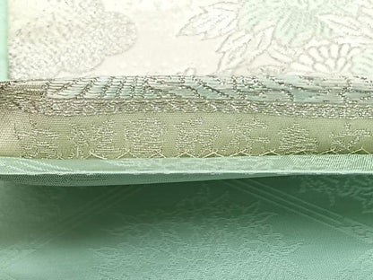 平和屋着物◎六通柄袋帯　唐織　吉祥雲取花鳥文　銀糸　正絹　逸品　BAAX4019qw