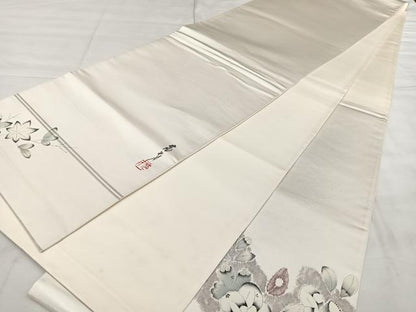 平和屋着物◎太鼓柄袋帯　作家物　辻が花　引箔　正絹　逸品　BAAX4113qw