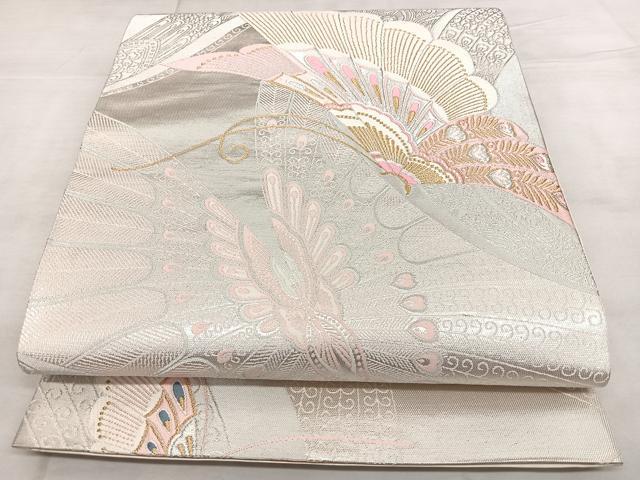 平和屋着物◎六通柄袋帯　唐織　舞蝶文　三松　金銀糸　正絹　逸品　BAAX4117qw