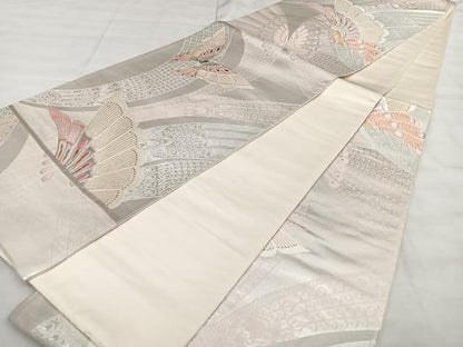 平和屋着物◎六通柄袋帯　唐織　舞蝶文　三松　金銀糸　正絹　逸品　BAAX4117qw
