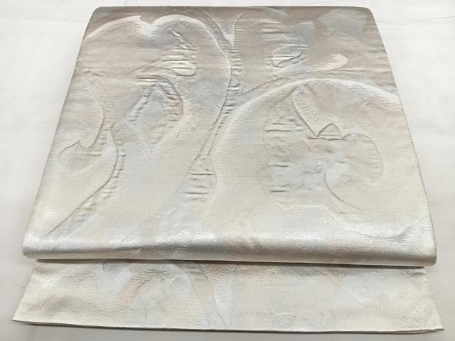 平和屋着物◎六通柄袋帯　唐草文　引箔　正絹　逸品　BAAX4135qw