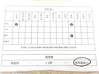 平和屋着物◎六通柄袋帯　唐織　扇面花文　金銀糸　正絹　逸品　BAAX4169qw