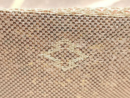 平和屋着物◎六通柄袋帯 唐織 芝草文 金糸 正絹 逸品 BAAX4197qw