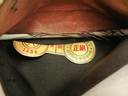 平和屋着物◎西陣 松本明作 六通柄袋帯 石庭文 引箔 証紙付き 正絹 逸品 BAAX4207mz