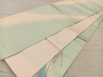 平和屋着物◎太鼓柄袋帯　幾何学文様　金彩　正絹　逸品　BAAX4213mz