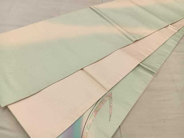平和屋着物◎太鼓柄袋帯　幾何学文様　金彩　正絹　逸品　BAAX4213mz
