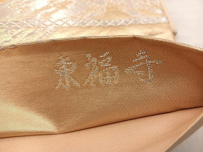 平和屋着物◎六通柄袋帯 京名所 東福寺 金糸 正絹 逸品 BAAX4256mz