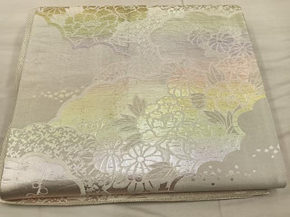 平和屋着物◎佐賀錦　六通柄袋帯　菊花文　正絹　逸品　BAAX4320mz