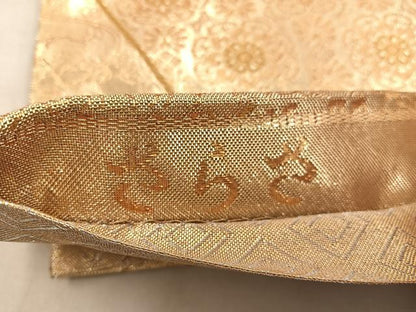 平和屋着物◎佐賀錦　六通柄袋帯　更紗　宝相華　金糸　正絹　逸品　BAAX4346mz