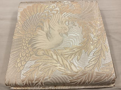 平和屋着物◎全通柄袋帯 鳳凰 金銀糸 正絹 逸品 BAAX4418mz