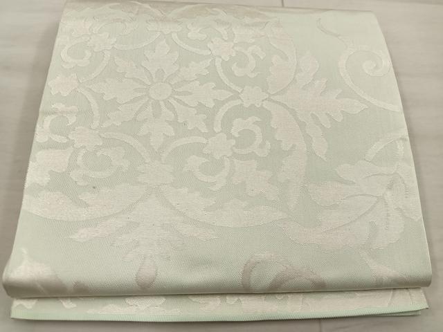 平和屋着物◎六通柄 本袋帯 正倉院花文 銀糸 正絹 逸品 BAAX4432mz