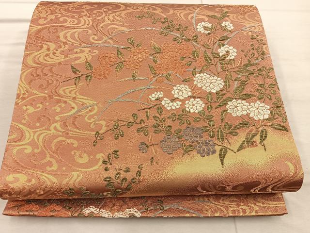 平和屋着物◎六通柄袋帯 天平の香 金糸 正絹 逸品 BAAX4434mz