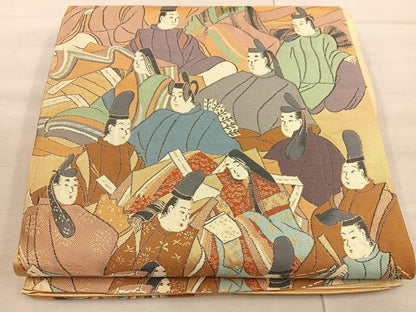 平和屋着物◎六通柄袋帯 三十六歌仙 正絹 逸品 BAAX4442mz