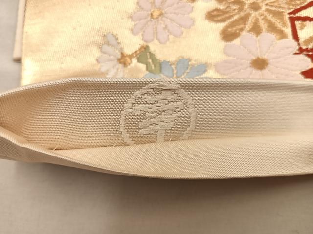 平和屋着物◎六通柄袋帯 唐織 花車文 金糸 正絹 逸品 BAAX4447mz