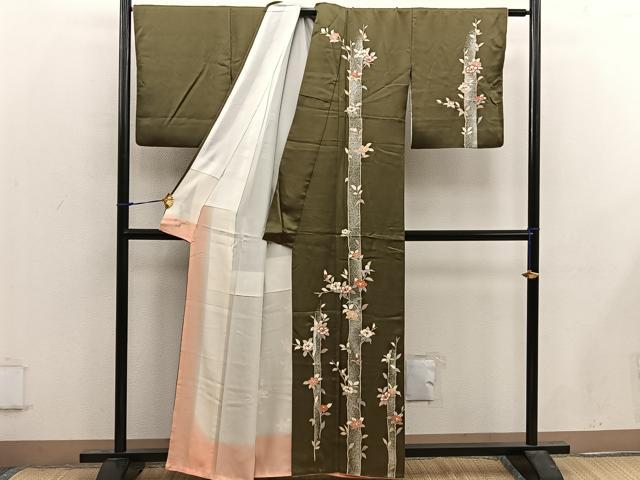 平和屋着物■訪問着 椿花文 金彩 正絹 逸品 BAAX4455mz