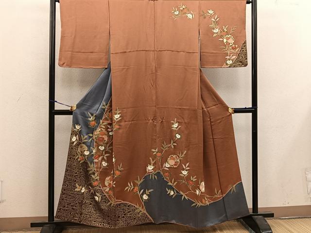 平和屋着物■訪問着 雪輪菊花文 金彩 正絹 逸品 BAAX4457mz